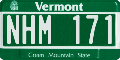 VT license plate NHM171