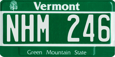 VT license plate NHM246
