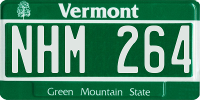 VT license plate NHM264