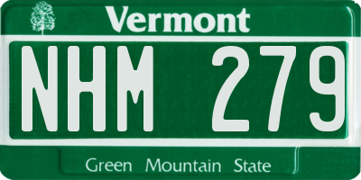 VT license plate NHM279