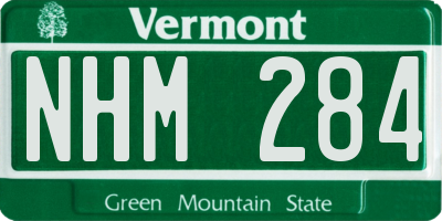 VT license plate NHM284