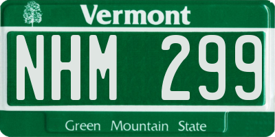 VT license plate NHM299