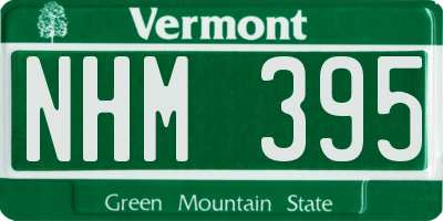 VT license plate NHM395