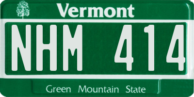 VT license plate NHM414