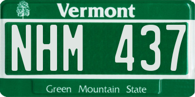 VT license plate NHM437