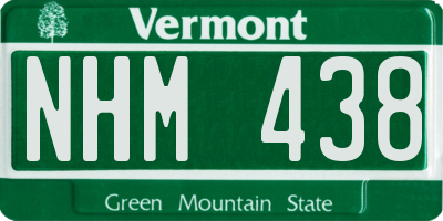 VT license plate NHM438