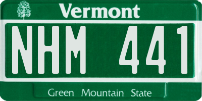 VT license plate NHM441