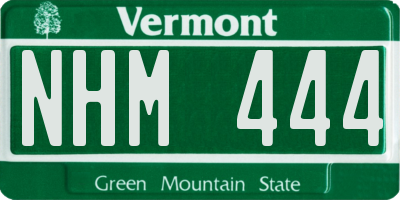VT license plate NHM444