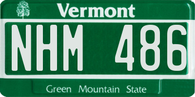 VT license plate NHM486