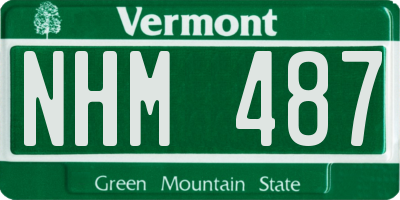 VT license plate NHM487
