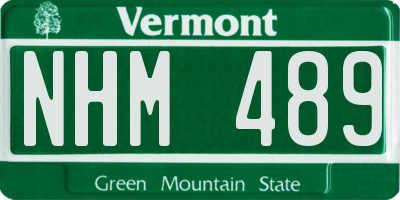 VT license plate NHM489