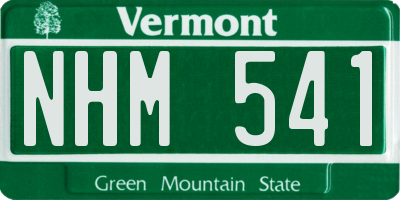 VT license plate NHM541