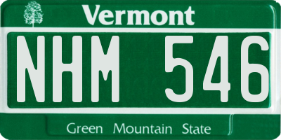 VT license plate NHM546