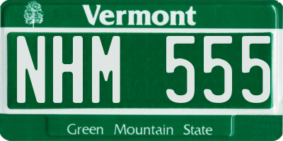VT license plate NHM555