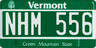 VT license plate NHM556