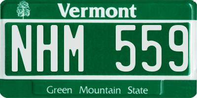 VT license plate NHM559