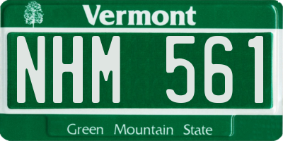 VT license plate NHM561