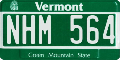 VT license plate NHM564