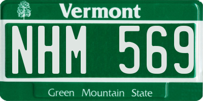 VT license plate NHM569