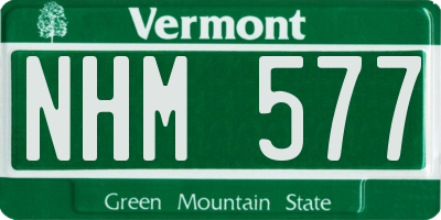 VT license plate NHM577