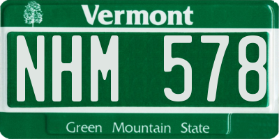 VT license plate NHM578