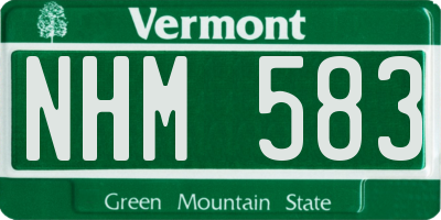 VT license plate NHM583