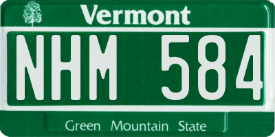 VT license plate NHM584