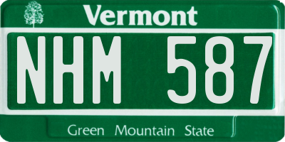 VT license plate NHM587