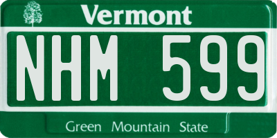 VT license plate NHM599