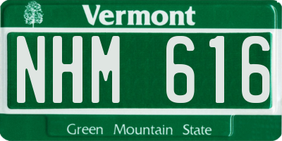 VT license plate NHM616