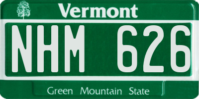 VT license plate NHM626