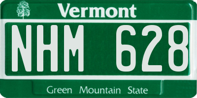 VT license plate NHM628