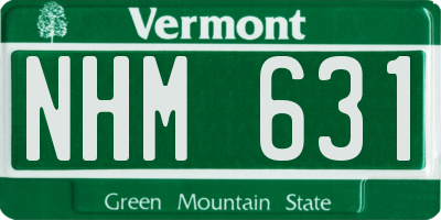 VT license plate NHM631