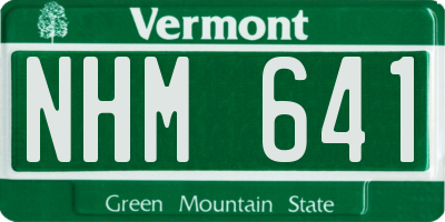 VT license plate NHM641