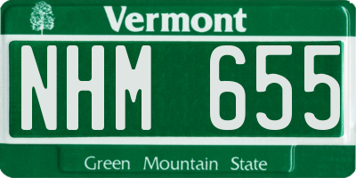 VT license plate NHM655