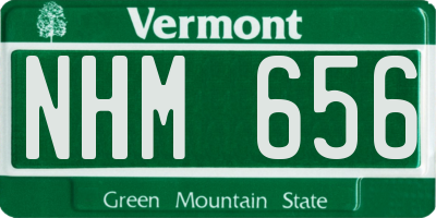 VT license plate NHM656