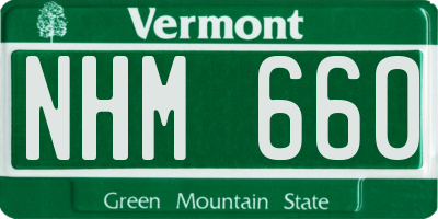 VT license plate NHM660