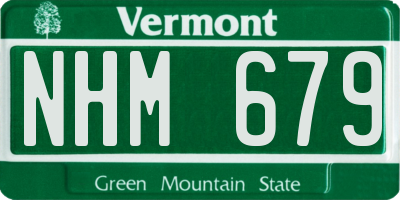 VT license plate NHM679
