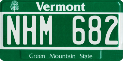 VT license plate NHM682