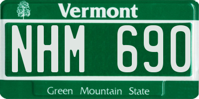 VT license plate NHM690