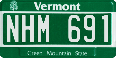VT license plate NHM691
