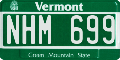VT license plate NHM699