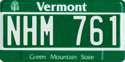 VT license plate NHM761