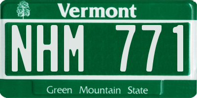 VT license plate NHM771