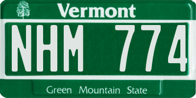 VT license plate NHM774