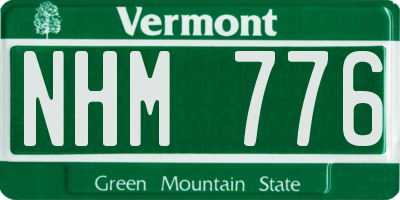 VT license plate NHM776