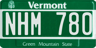 VT license plate NHM780
