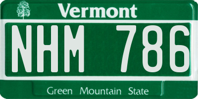 VT license plate NHM786