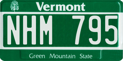 VT license plate NHM795