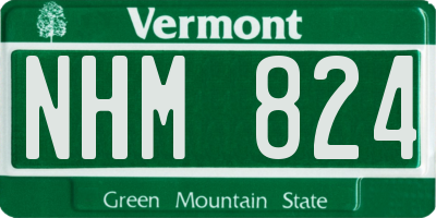 VT license plate NHM824